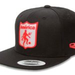 Gorra América de Cali Oficial Flexfit 6089M Plana Negra