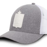 Gorra Once Caldas Flexfit Gris con blanco de malla